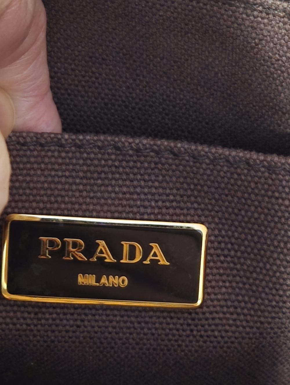 PRADA Flower Canapa PM Hand Bag Canvas 2way/ EUC - Picture 8 of 12